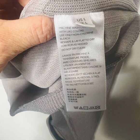 Urban Outfitters Jax Oversized Cropped Ribbed Sweatshirt Gray Sz Large - Picture 10 of 10